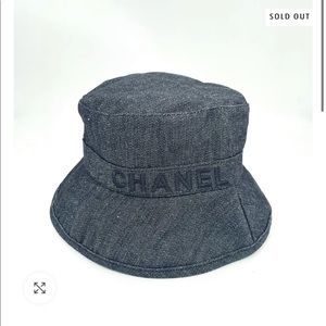 Pre Owned Authentic Denim Chanel Bucket 